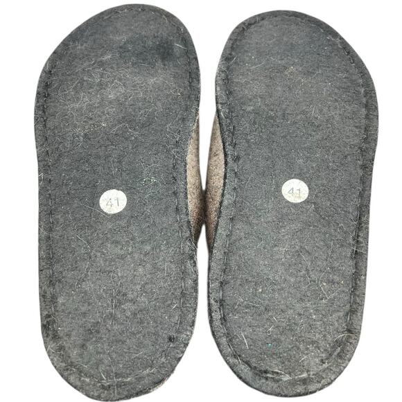 Haflinger Women’s Brown Wool Doggy Dog Mule Slippers Size 41 US 10 - Picture 9 of 11